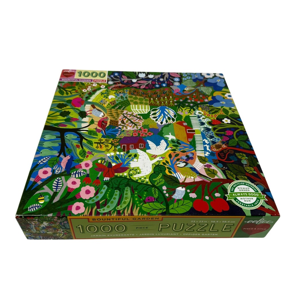 eeBoo Bountiful Garden 1000 Piece Jigsaw Puzzle Monika Forsberg PZT BGN New